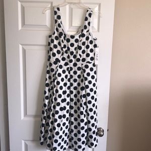 Black and White Polka Dot Chetta B Dress Size 12